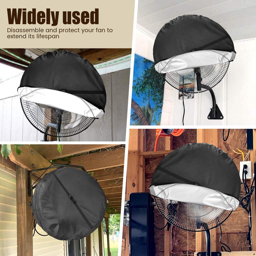 Fan Protection Cover Oxford Cloth Waterproof Dustproof Fan Cover with Storage Bag Outdoor UV Protection Industrial Fan Cover