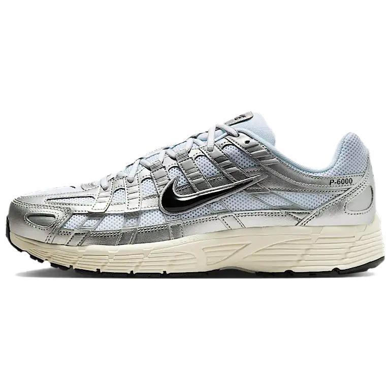 Nike P-6000  White Metallic Silver Flat Silver  Men s CD6404-105 EU 36.5
