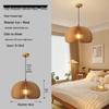 Vintage Japanese Retro Wood Art Pendant Light for Restaurant, B&B, Study, Bedroom - "Chuko Pumpkin Lamp"