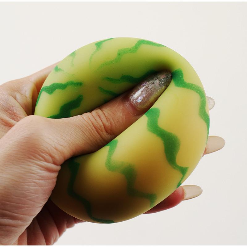 Simulation Color-Changing Sticky Watermelon Extrusion Toy Decompression Slow Rebound Pressure Ball Alleviate Anxiety Party Gift