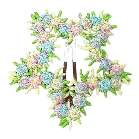 

Заколка для волос Вязаный Розовый Цветок Декор Звезда Сердце Дизайн Надежный Нескользящий Зажим Для Челки Боковые Волосы Заколка Вечеринка Аксессуары Для Волос E