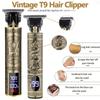 Electric Men's Vintage Hair Clipper T9 Professional Carving Cordless USB Fast Charging Hair Clipper / Hair Clipper Accessories