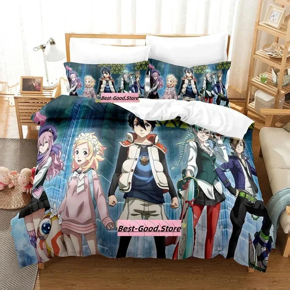 Kawaii BBKBRNK Bedding Set Single Twin Printed Bed Set With Pillowcase Bed Duvet Cover Soft Single Double Queen Super King Size