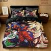 Son Goku Muster Bettwäsche Steppdecke Set Bettbezug Kissenbezug Zuhause Geburtstagsgeschenk(1 Bettbezug + 2 Kissenbezüge, ohne Füllung)