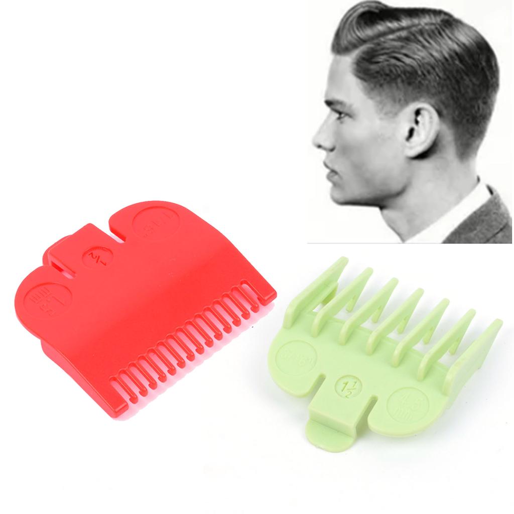 2pcs Hair Trimmers Combs Guides Fully Compatible Attachment Professional Hair Clipper Cutting