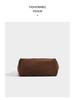 Large Capacity Suede Shoulder Tote: Artistic Lazy Style for Students & Shoppers