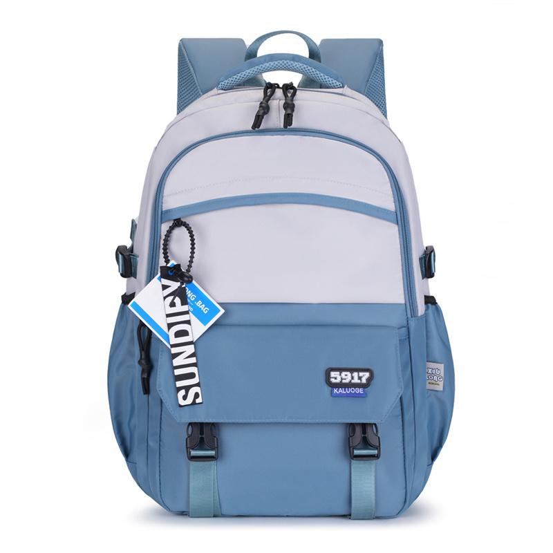 

Студенческий рюкзак большой емкости Мужской рюкзак Кампус Путешествия Рюкзак Блок Цвет синий/белый