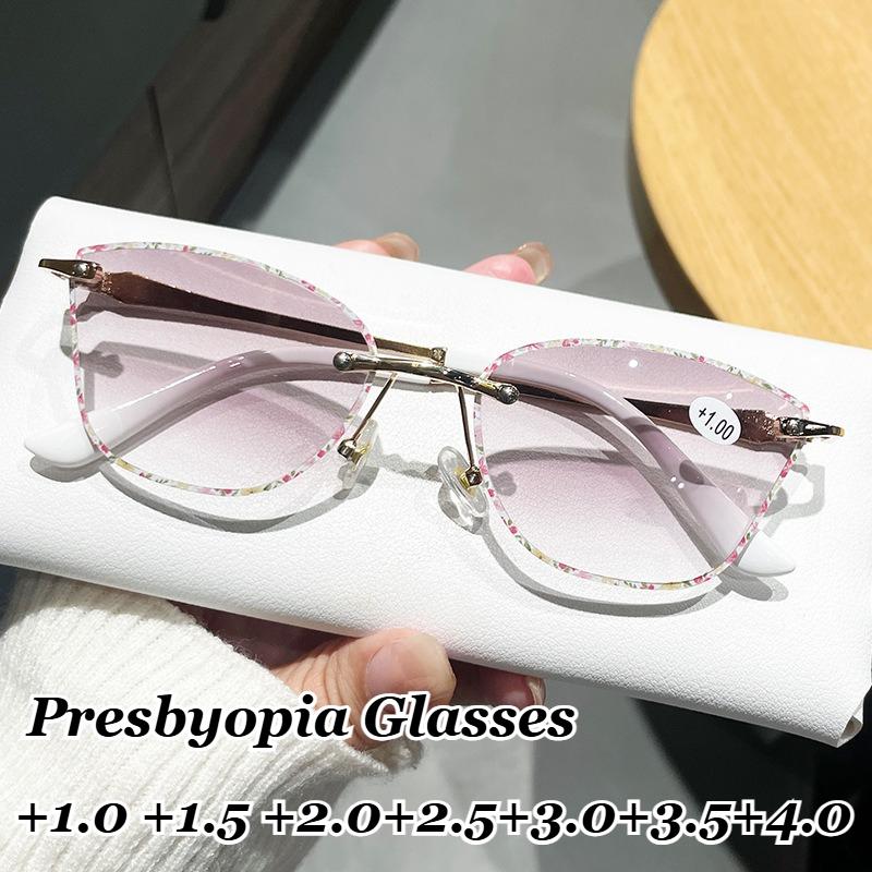 Unisex Blue Light Blocking Presbyopia Glasses Trendy Personalized Frame Fashion Reading Glasses for Far-sighted