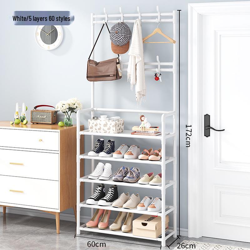 Modern Entryway Shoe and Coat Rack Cabinet: Multifunctional Storage for Shoes, Hats, and Coats