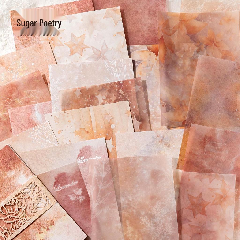 Sugar Poetry Gradient Series: 20 Sheets Dual Material Color Journal Paper