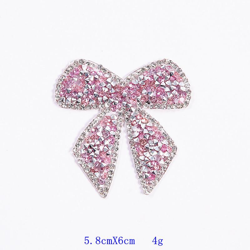 1PC Colorful Bow-Knot Sticker Rhinestone Iron-On Patches for Clothes Clothing Decoration Decal Patches for Jackets