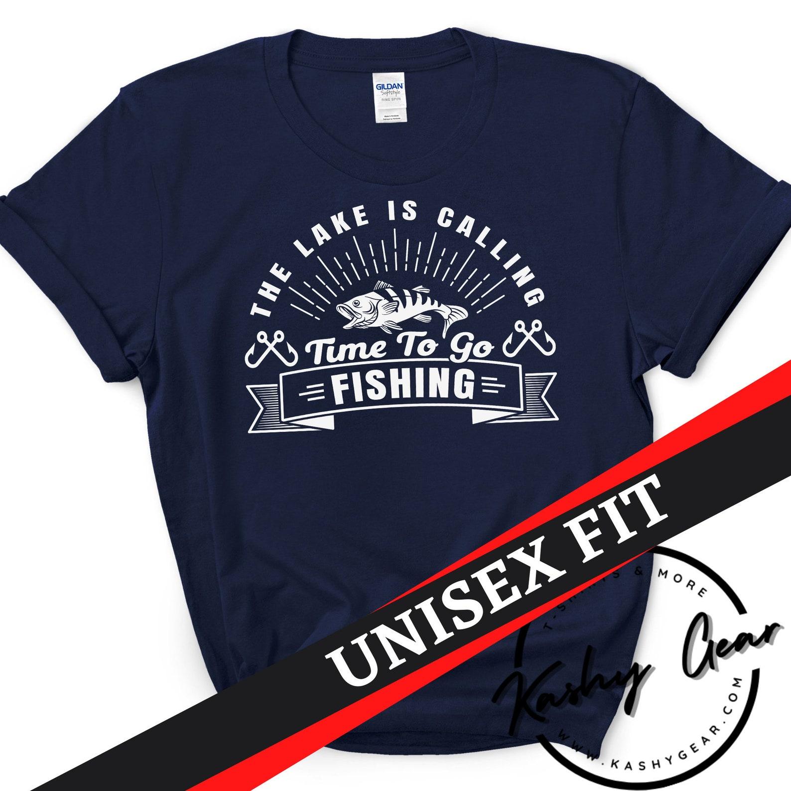 Fishing T shirt | Funny Fishing Shirt | Fishing Graphic Tee | Fisherman Gifts | Present For fishermen | The Lake Is Calling Let s Go Fishing S