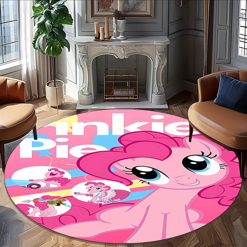 1pc My Little Pony2 Print Round Carpet Chair Round Carpet Suitable for Bedroom Living Room Home Decorative Carpet