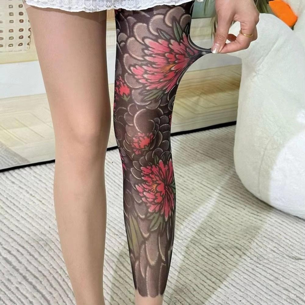 Perspective Women's Sexy Printed Tights Mesh High Pantyhose New Female Stockings  Summer