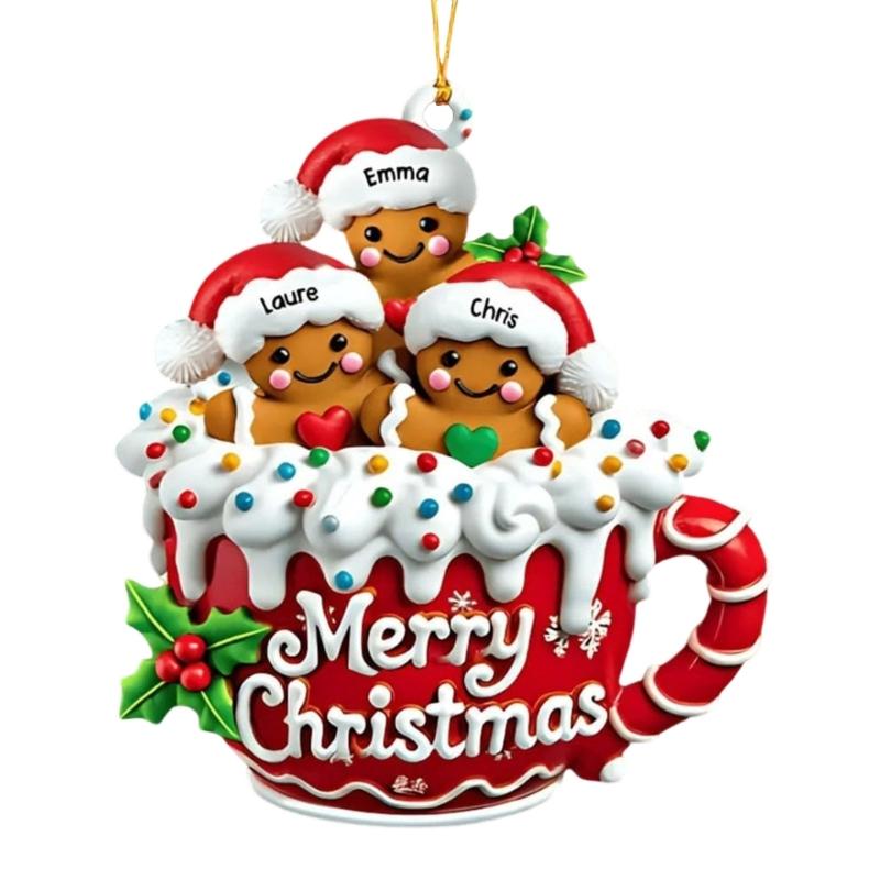 Shatterproof Christmas Cookie Decorations Decorative Acrylic Hanging Pendant For Indoor Outdoor Christmas Tree