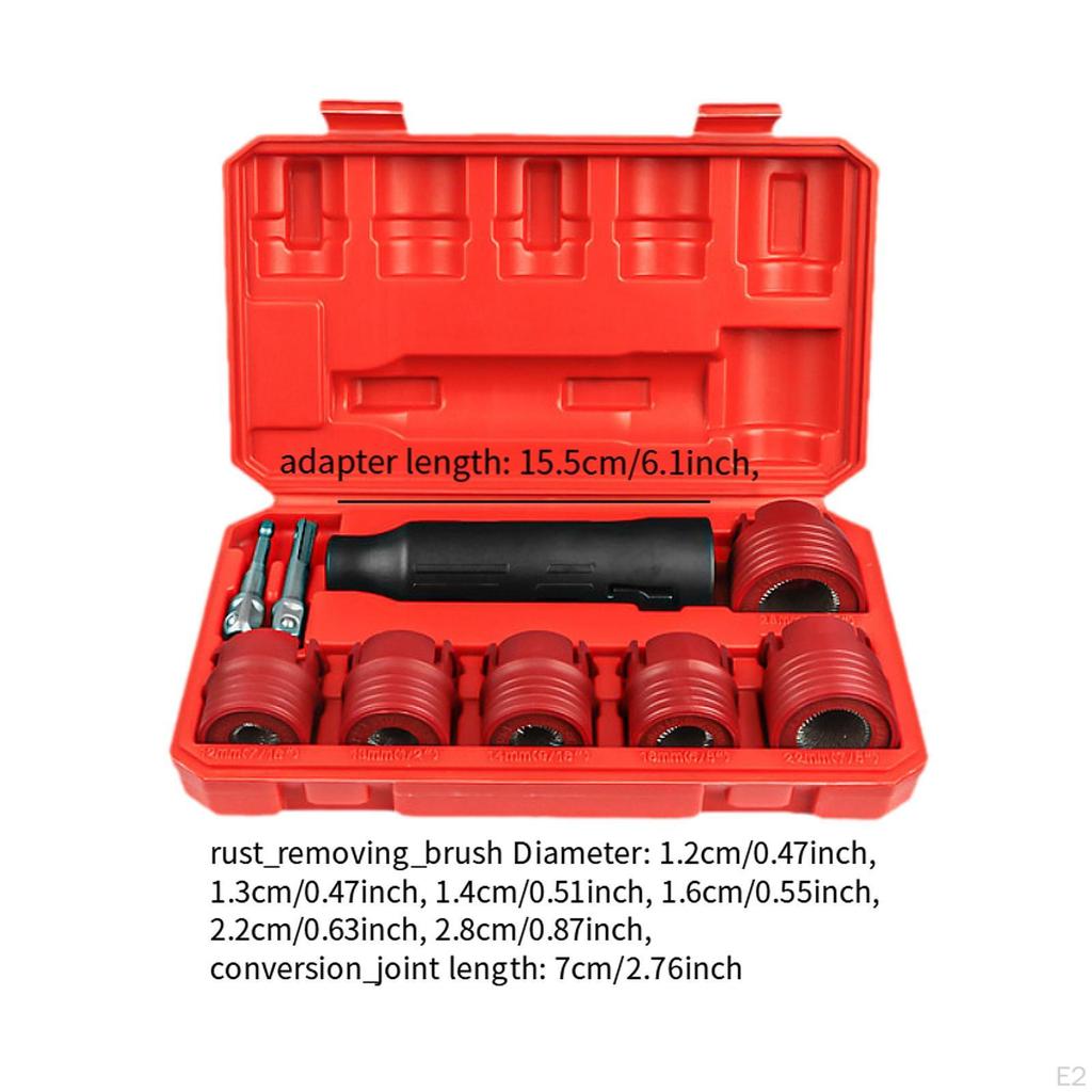 Automotive Wheel Stud Cleaner Tool Set,Wheels Hub Cleaner,Stud Rust Removal Removing