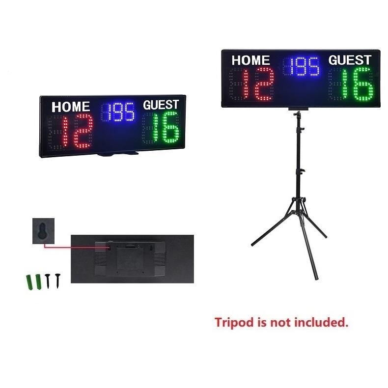 Ganxin Desktop Wall-mounted LED Display Electronic Scoreboard Basketball Match Training Scoring Digital Tennis Score Board 7-digit scoreboard