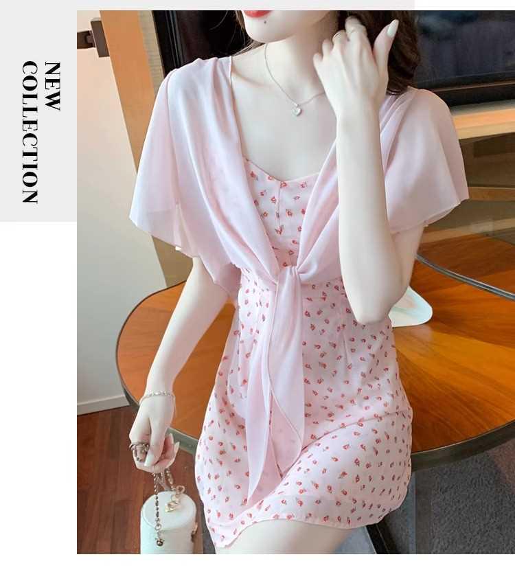 Damen Chiffon Cape: Leichter Sommer-Schal, Atmungsaktiver Sonnenschutz, Cardigan im Feen-Stil