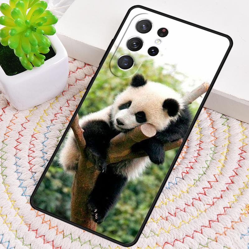 Panda Animal Cute Bear Silicone Phone Case For Samsung Galaxy note 10 pro S26 S25 S24 S23 S22 S21 Plus S25Ultra Capa Cover