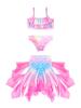Mermaid Fish Scale Girls' Three-Piece Swimsuit Set