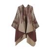 Elegant Vintage Shawl Cape Double-sided Tassel Split Travel Warmth