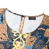 L-5XL Women O Neck Batwing Long Sleeve Floral Print Casual Loose Maxi Kaftan Dress