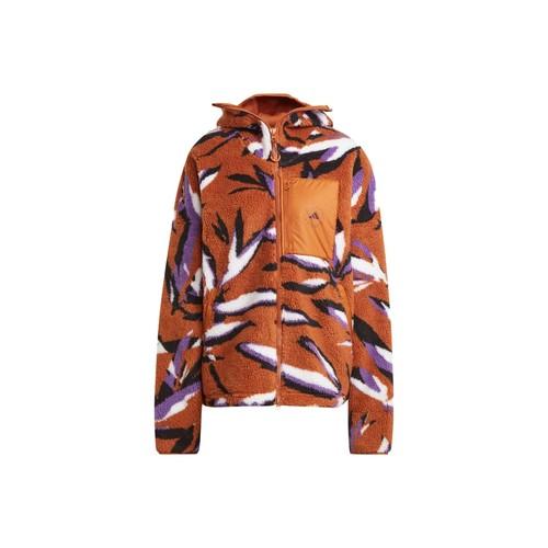 

adidas x Stella McCartney Fleece-Lined Thickened Sports Jacket for Women, Brown M коричневый