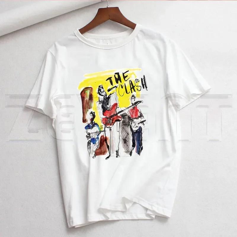London Calling The Clash Album Aesthetic T Shirts Summer Casual Women's T-shirt Sleeve Female Tops Tees