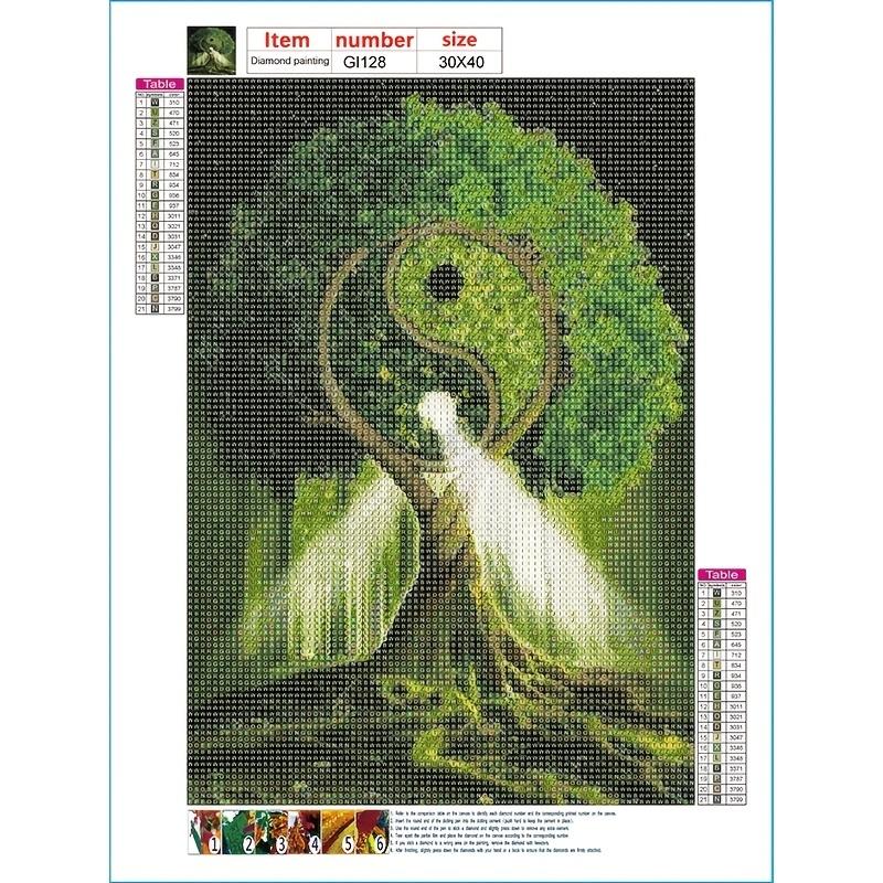 5D Diy Diamond Painting Tai Chi Tree  Set Full Diamond Embroidery Mosaic Art Picture of Rhinestones Decor Gift