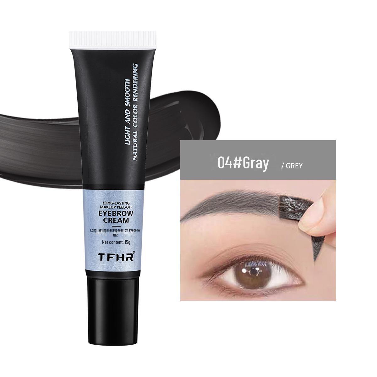 

Водостойкая и устойчивая к поту отрывная краска для бровей TFHR, 15 г — долговечное решение для ленивого татуажа бровей 15g серый