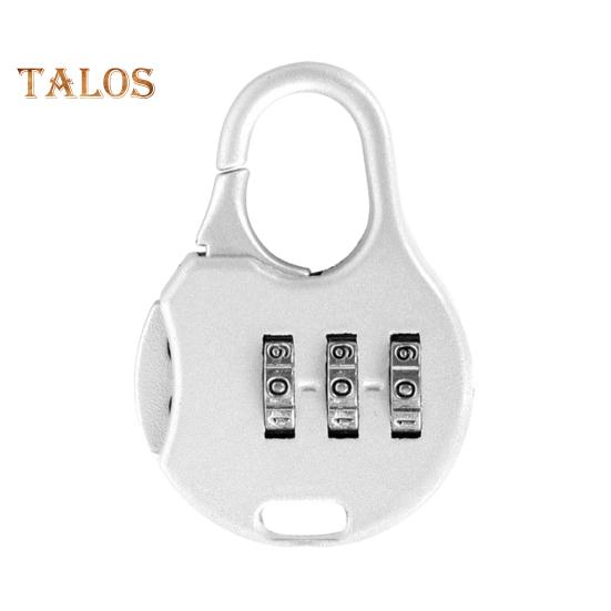 

Кодовый замок с 3-значным кодом, удобный компактный дизайн, портативный многоцелевой сбрасываемый замок для дорожного чемодана с паролем серебряный