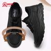 3515 Strong Man Men's Black Slip-On Sport Leather Shoes - New Style Casual Commuting Footwear