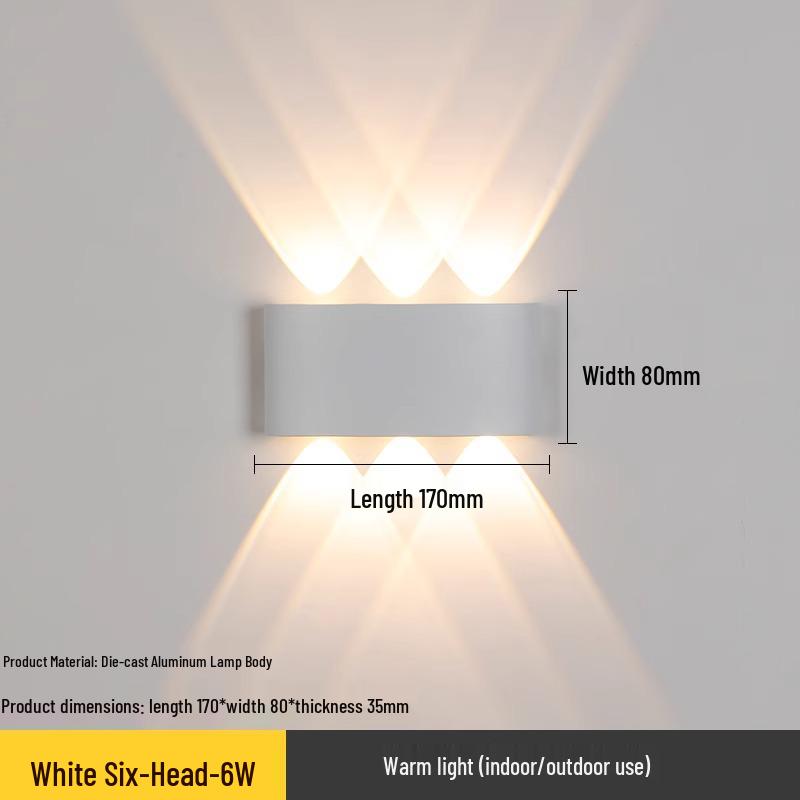 Ultra-Thin LED Waterproof Wall Light: Balcony, Hallway, Staircase, Corridor Spotlight with Colorful Single-Head Design for Bedside or KTV.