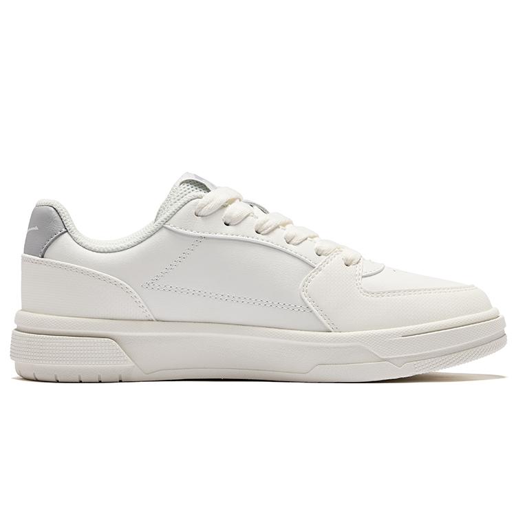 Hongxing Erke Tianhe Classic Versatile Lightweight Non-Slip Low-Top Skate Shoes Women sneaker Micro-Crystal-White 52125101480-001