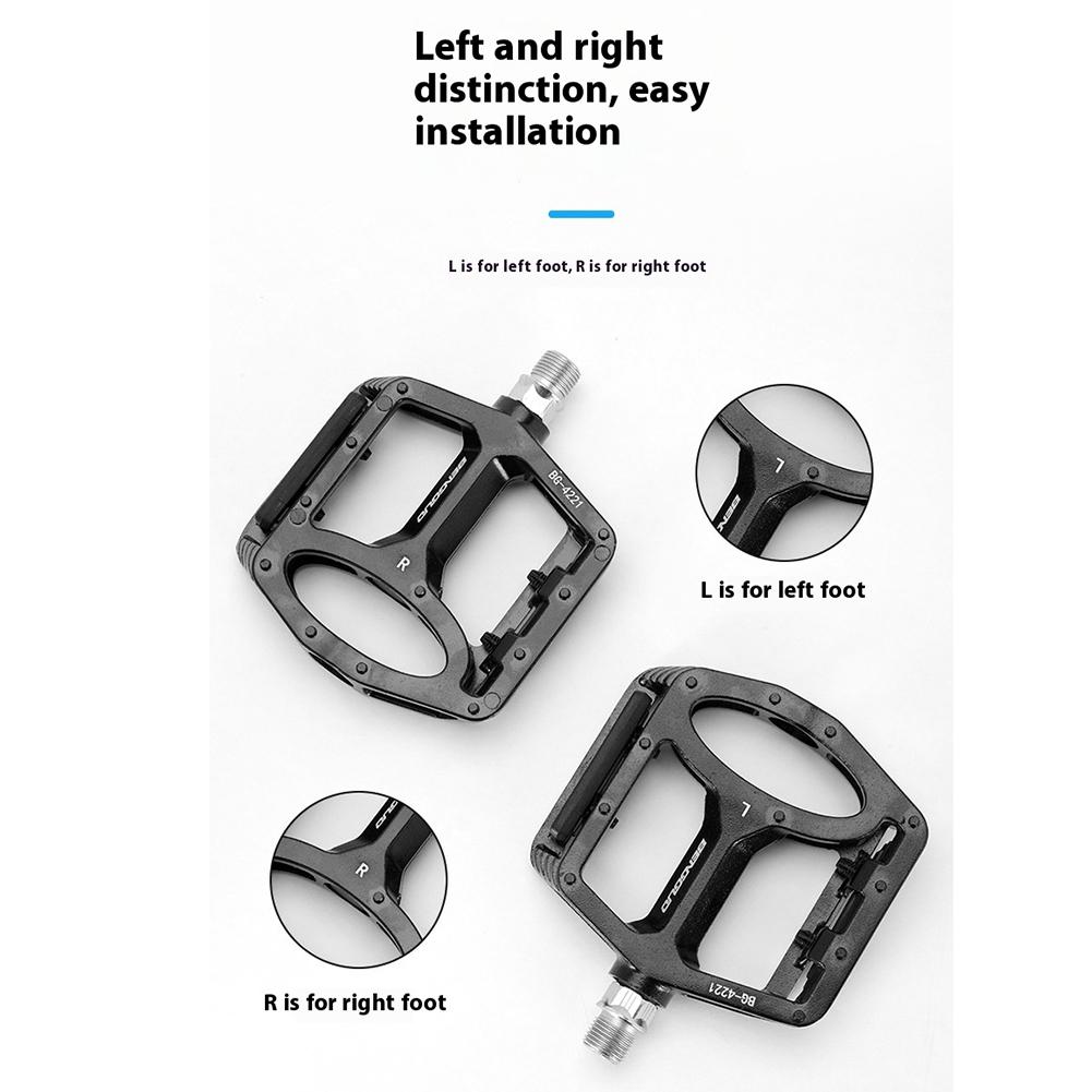 Rennrad-Aluminiumlegierungs-Pedal Wasserdichtes Doppel-DU-Fahrradpedal Aluminiumlegierungs-Lagerpedal für Nachtfahrten Fahrradzubehör