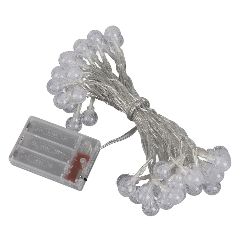 Globe String Lights Battery Powered Type Colored IP66 Waterproof LED Bulb String Lights for Christmas Holiday Decorations