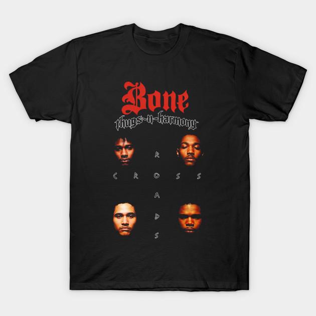 

Men Black Print T-shirt Bone Thugs N Harmony No-Cut Transfer Paper Print Cotton Tshirt 4XL чорний