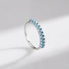 Tancise Classic 925 Sterling Silver Turquoise Ring Ladies Jewelry Wedding Promise Party Gift