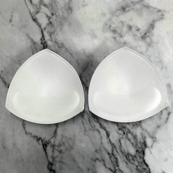 Bra Pad Insert Sewn Push Up Bra Cup Inserts Removable Triangle Breast Enhancer for Swinsuit Sports Bra Bikini