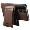 SUTENI H17 For Samsung Galaxy S25 Ultra Magnetic Case Card Slots Leather + TPU Kickstand Phone Cover