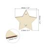100pcs Wooden Stars Unfinished Wood Stars with Holes Blank Wooden Cutouts Ornaments Natural Wood Pieces for Party Craft Projects