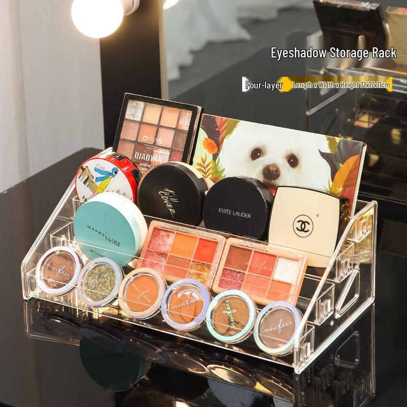 Clear Makeup Organizer: Eyeshadow, Lipstick, Skincare & Nail Art Storage Display
