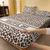 1 Simple Modern Printed Matte Fitted Sheet, Bedroom Printed Bed Cover, Bedding (Excluding Pillowcases)