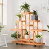 Vidaxl Wheeled Plant Stand, 110X25X101 Cm, Solid Fir Wood