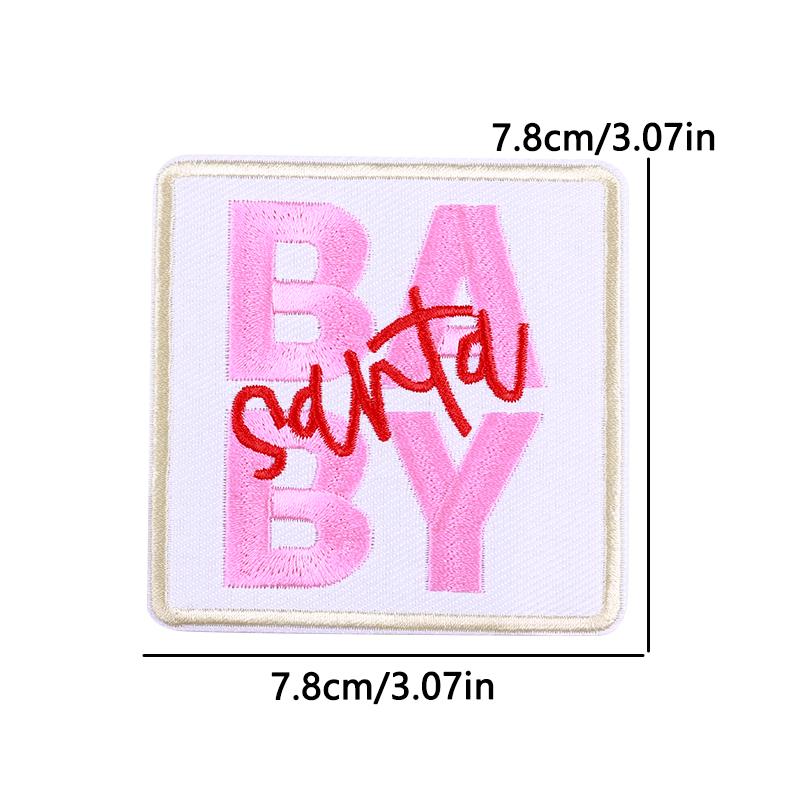 Hats Jeans Sew /Ironing Patch Square Cartoon Letter /Slogan Embroidered Diy Iron On Patches For Clothing Backpack Jackets Badges 