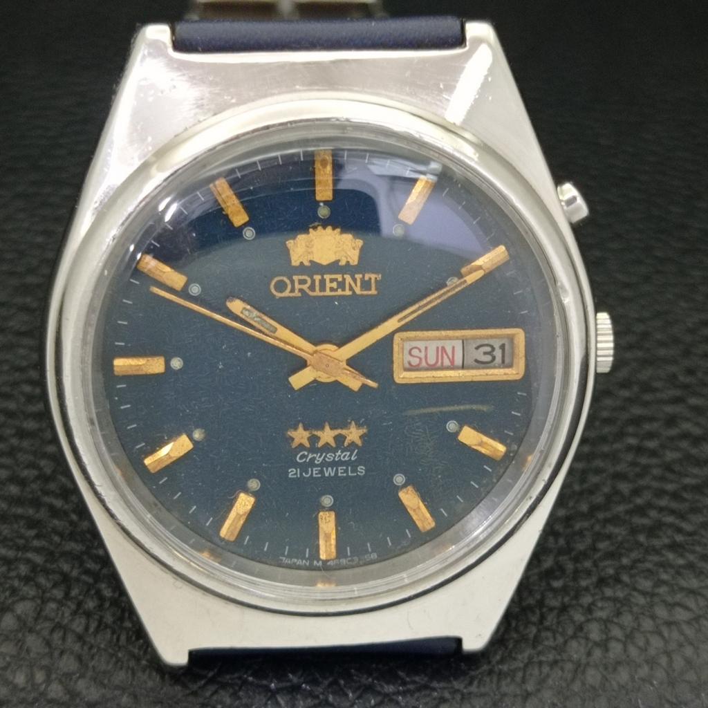 VINTAGE ORIENT CRYSTAL AUTOMATIC 46941 JAPAN MENS ORIGINAL DIAL WATCH A700717-5 R204-a700717