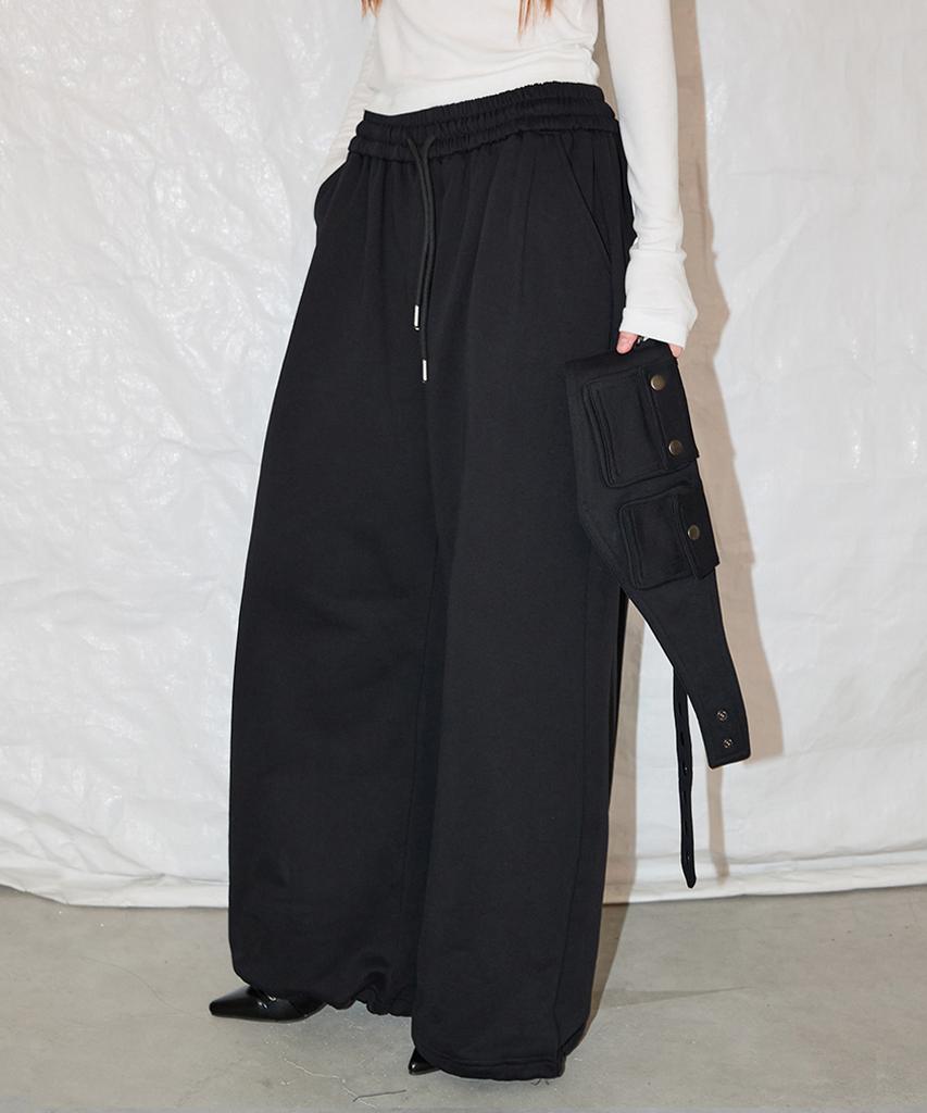 Lense Belt Sweatpants Set Black