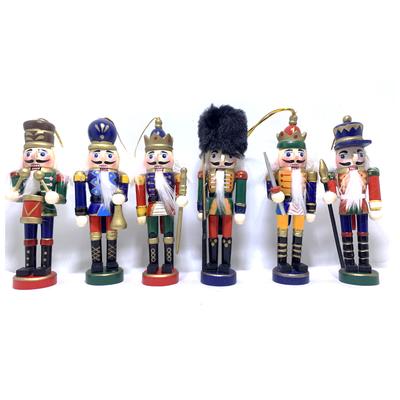 6 Stück 12cm Nussknacker Weihnachtsdeko Holz Weihnachtsdekorationen Nussknacker Figuren Weihnachten Festlich Sammlerstück Ht243