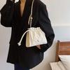 Korean Version of Niche Fashion Pleated Drawstring Small Bag for Women's Summer New Crossbody Bag for Women's Fashionable Bucket Bag