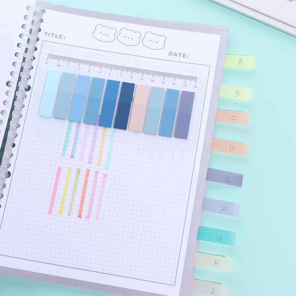 Multi Color Index Tabs Set Self Adhesive Page Marker Tabs Morandi Sticky Notes  Stationary